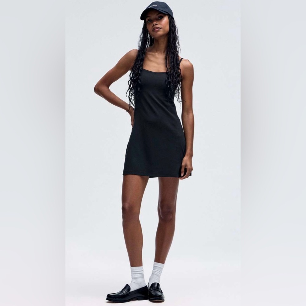 Lululemon NWT Align Cami Strap Black Dress Shorts Underneath Size 0